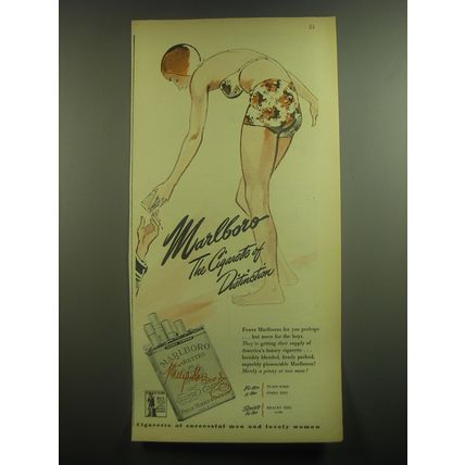 1945 Marlboro Cigarettes Advertisement - Distinction