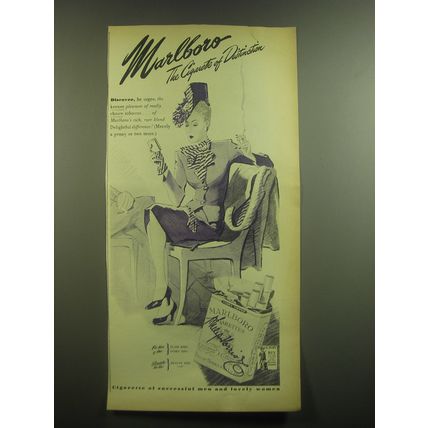 1945 Marlboro Cigarettes Ad - Distinction