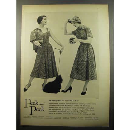 1950 Peck and Peck Melba Hobson Dresses Ad - photo by Tom Palumbo