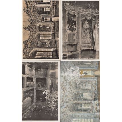 Amalienburg Schlefzimmer Jagdzimmer Schlob Nymphenburg 4x Postcard s