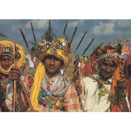 Punjab Dancers Indian Rare Postcard