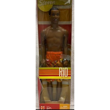 Mattel 2002 Rio de Janeiro Steve Friend of Barbie Peach Swim trunks Doll #56885
