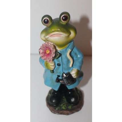 Frog Garden Statue 5.5in Tall Mini Outdoor Figurine Garden Decor Anamorphic