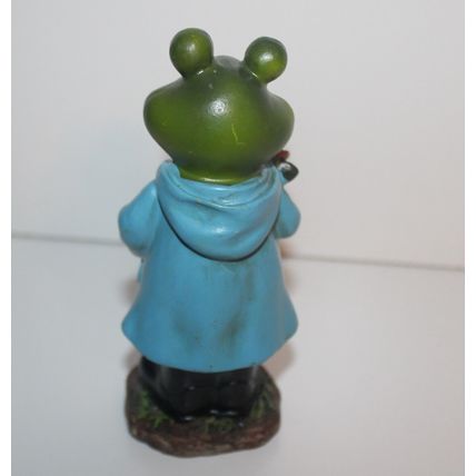 Frog Garden Statue 5.5in Tall Mini Outdoor Figurine Garden Decor Anamorphic