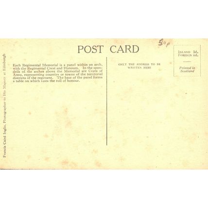 Edinburgh, Scottish National War Memorial, 0050, 4 x Vintage Postcards