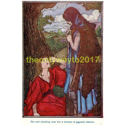 Benevolent Frog, Giant Woman, Charles Robinson, Modern Reproduction