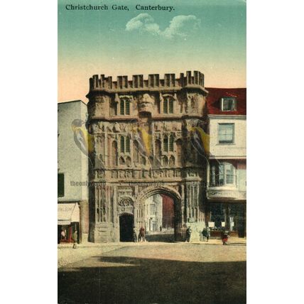 Christchurch Gate, Canterbury, Kent, Vintage Postcard