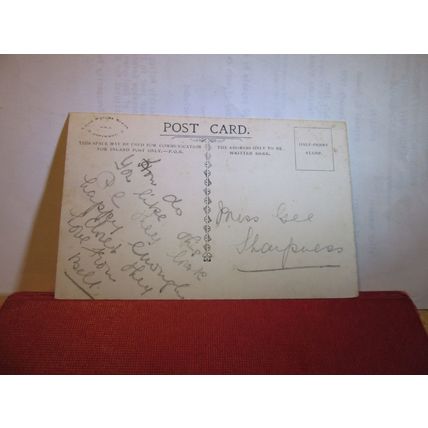 A WHIST DRIVE CARD GAME used antique postcard Living Picture series =