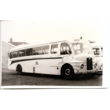 Black & White Photo of Western Welsh Omnibus Co. Ltd. - FKG 725 ex. Cridlands