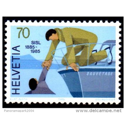 Emission Commune France Suisse 1985 Société de sauvetage du lac Léman Yvert 1221