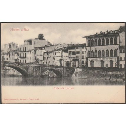 Ponte alla Carraia, Firenze Antica, c.1900-05 - Barocchi Cartolina