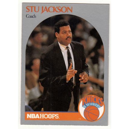 1990-91 Hoops Stu Jackson basketball card #322 - Knicks