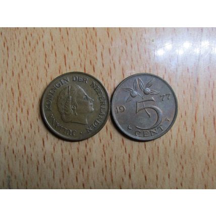 Netherlands 1977 5 Cents Coin