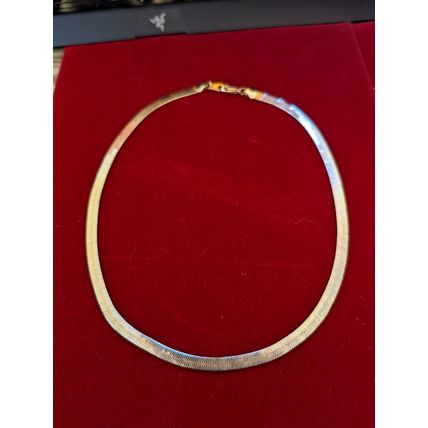 Silver-Plated Herringbone Style 18 inch Chain Necklace - 5.5 mm