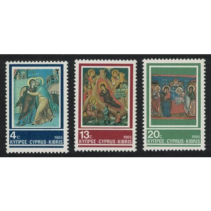 Cyprus Christmas Frescoes from Cypriot Churches 3v 1985 MNH SG#670-672