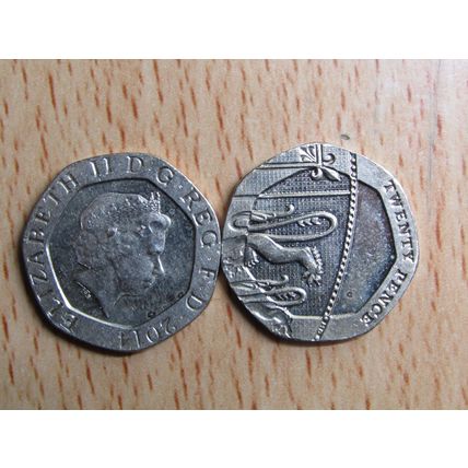 GB 2014 Elizebeth II Decimal 20p Coin