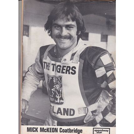 Speedway Star. August 7, 1976. Olsen and the noise worry.Sanders hurt