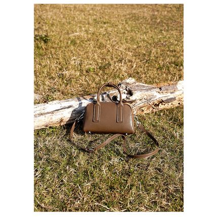 Women Genuine Leather Purses and Handbag Brown