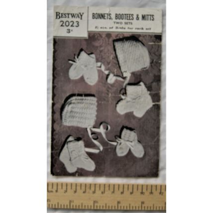 Vintage: Bestway 2023 bonnets, bootees & mitts 3 ply