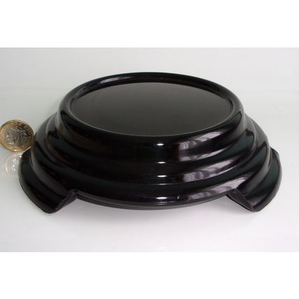 Davidson Art Deco Black Glass Plinth, Stand, Base No. 1.