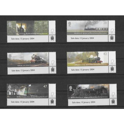 GB Stamps 2004 Classic Locomotives Marginal Set sg2417 - sg2422 MNH
