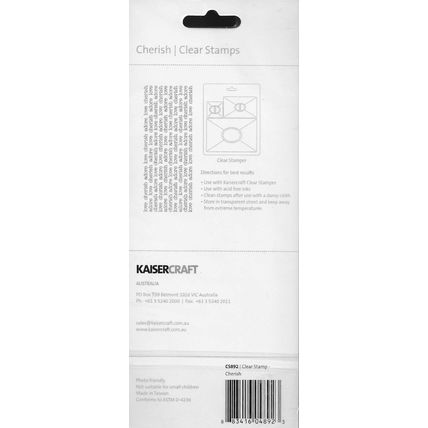 Kaisercraft. Cherish Stamp. Stamping Cardmaking Scrapbooking Crafts