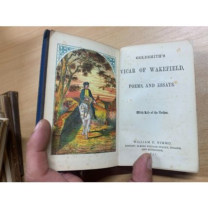 RARE* 1877 OLIVER GOLDSMITH THE VICAR OF WAKEFIELD FICTION HARDBACK BOOK (P2)