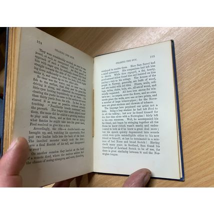 RARE* 1877 R M BALLANTYNE "CHASING THE SUN" FICTION SMALL HARDBACK BOOK (P2)