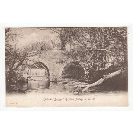 Monk's Bridge Rushen Abbey Postcard Isle of Man IOM Hartmann