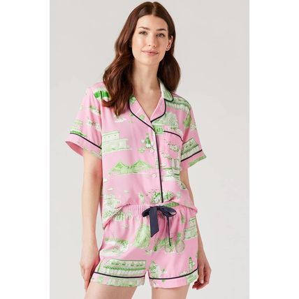 Pink Holiday Resort Short 2pcs Pajama Set