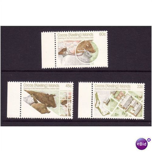 COCOS KEELING ISLANDS 1981 QUARANTINE SG 62/64 SET 3 VALS U/M MINT