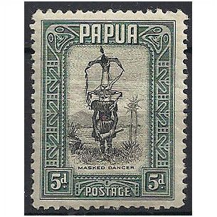 Papua 1932 SG136 5d Black & Slate Grey Mounted Mint ..