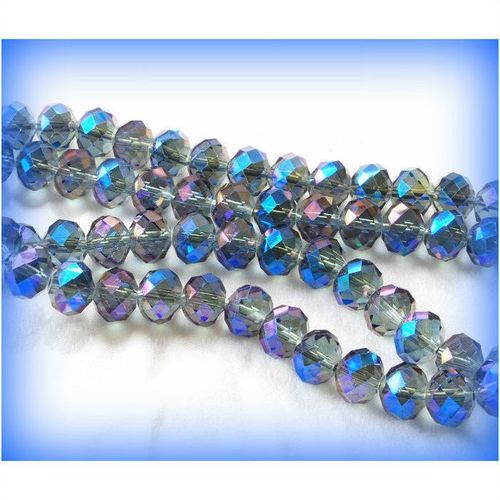 15 no. Faceted Rondelle AB Crystal Gemstone 10 mm Beads Jewellery Making 2022