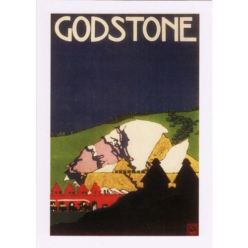 Postcard Poster Art London Transport GODSTONE Quarry Ed McKnight Kauffer 1916