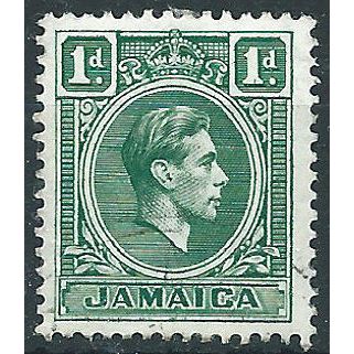 Jamaica 1951 SG122a 1d Blue-Green Very Fine Used .. ..