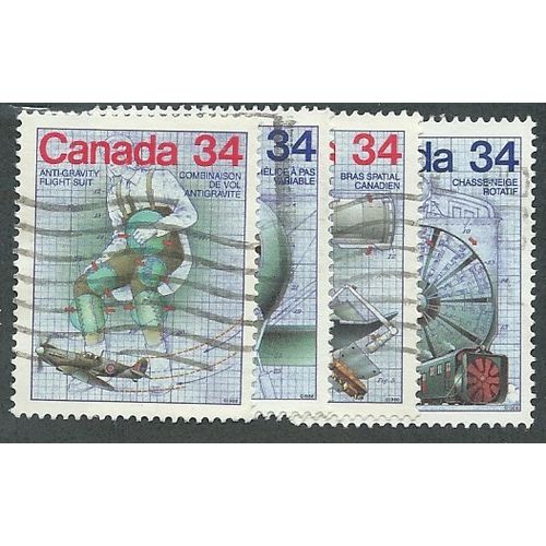 CAN 1986 SET 'CANADA DAY - SCIENCE AND TECHNOLOGY'(4v) FINE USED (EBID40-211)