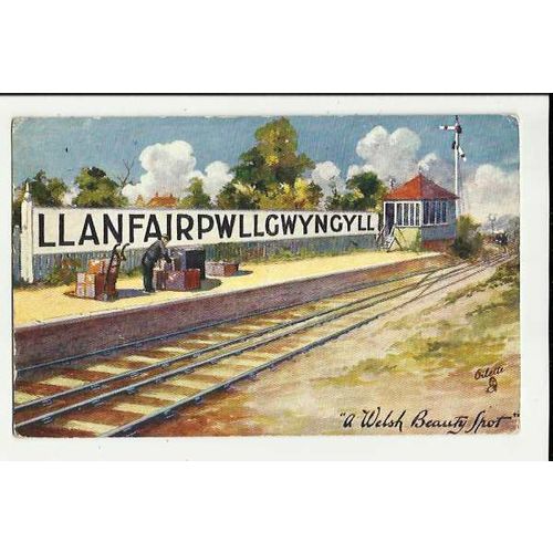 Wales LLANFAIR P.G. Tuck Oilette Postcard (9340)