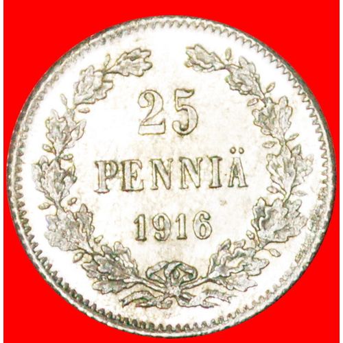 NICHOLAS II (1894-1917) FINLAND (russia) ★ 25 PENCE 1916★LOW START ★ NO RESERVE!