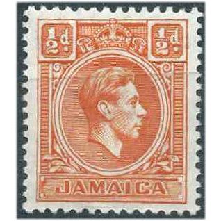 Jamaica 1951 SG121b 1/2d Orange Mounted Mint . ...