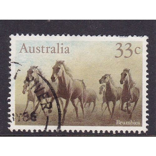 AUSTRALIA 1986 AUSTRALIAN HORSES 33c BRUMBIES USED SG 1010