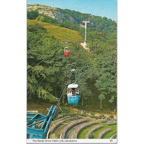 Llandudno, Conwy - Great Orme Cabin Lift (cable car) - Bamforth postcard c.1970s