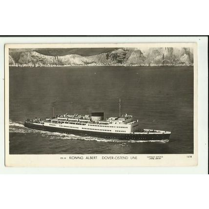 Belgian Marine MV KONING ALBERT Postcard (Skyfotos 1878)