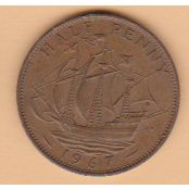 GB Halfpenny 1967 EF