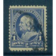 Used 264 1c Benjamin Franklin Just Clears M02752