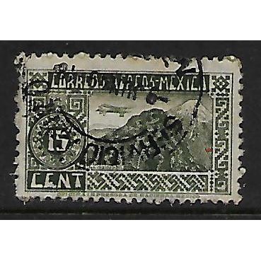 MEXICO 1934 AIR 15c GREEN CITALTEPETL SG 575 FINE USED#