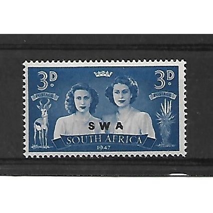 SouthWestAfrica.SG136 3d Queen Elizabeth&Princess Margaret.English Print.UMM.M21