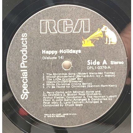 Happy Holidays Vol. 14 True Value LP Vinyl Record Album, RCA Special Products