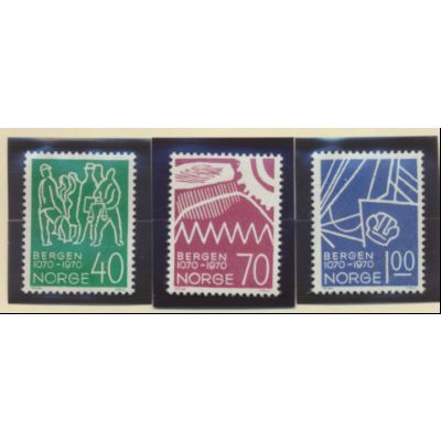 Norway Stamps Scott #557 To 559, Mint Hinged
