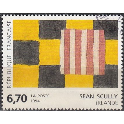 France 1994 Michel 3004 O Cote (2008) 2.20 € Art contemporain Sean Scully