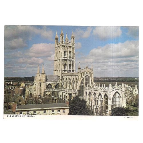 GLOUCESTER CATHEDRAL, used vintage postcard .by Judges 1974 POSTMARK =